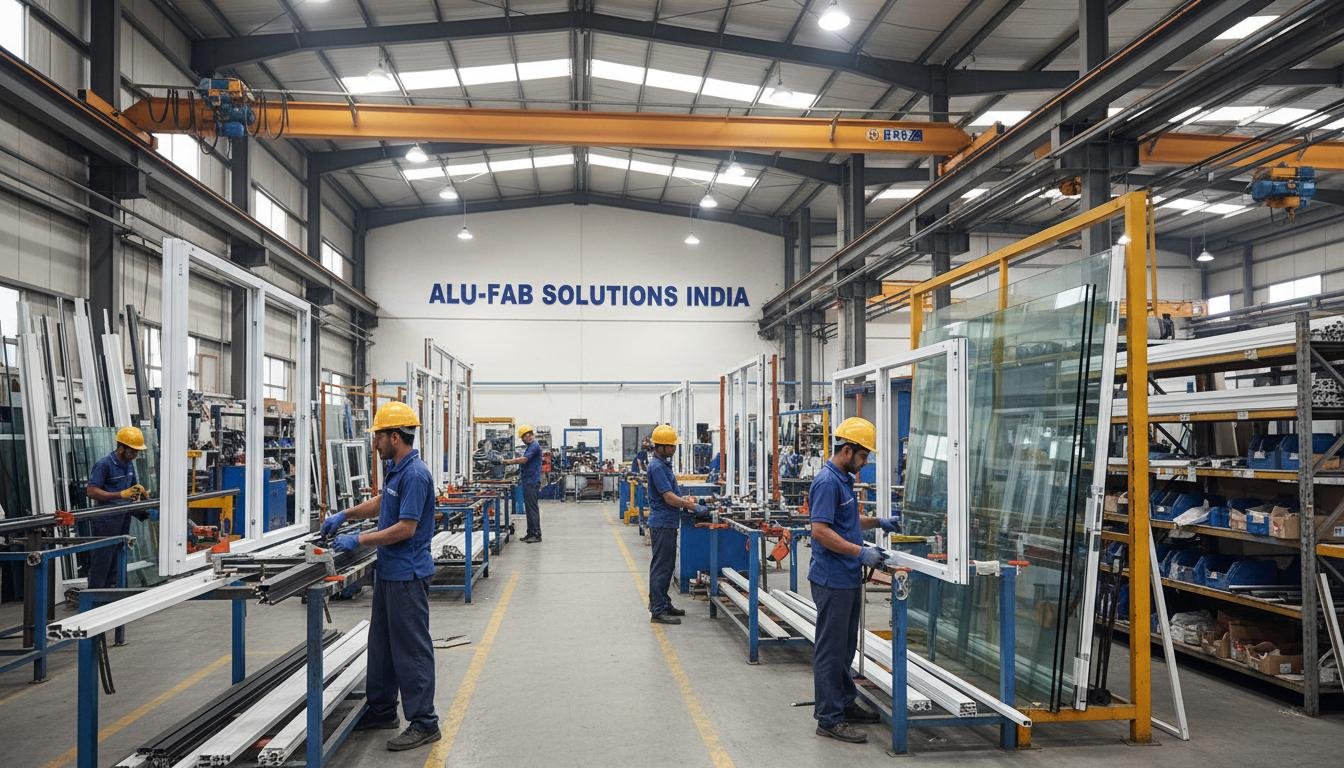 Naveen Aluminium manufacturing workshop with skilled workers
